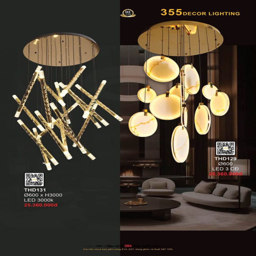 Đèn thả hiện đại 355 Decor THD129, THD131