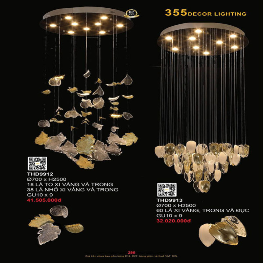 Đèn thả hiện đại 355 Decor THD9912, THD9913