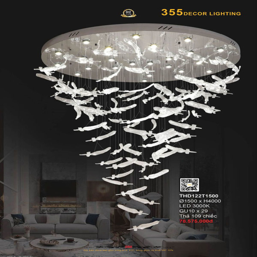 Đèn thả hiện đại 355 Decor THD122T1500