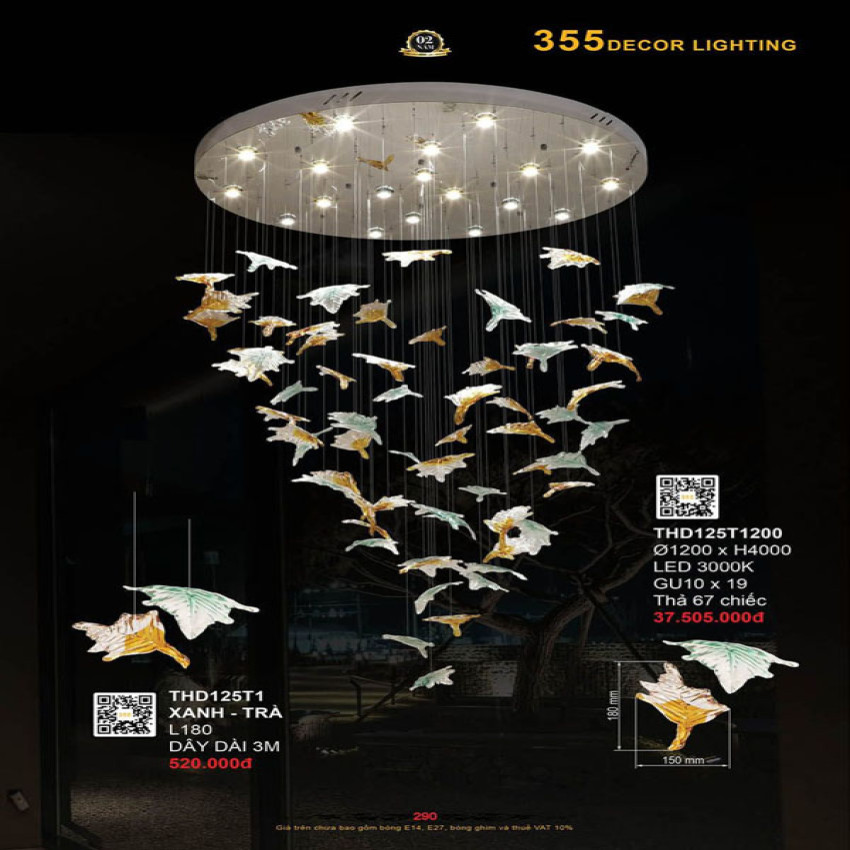Đèn thả hiện đại 355 Decor THD125T1200