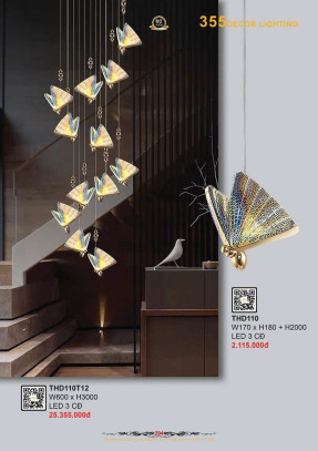 Đèn thả hiện đại 355 Decor THD110T12