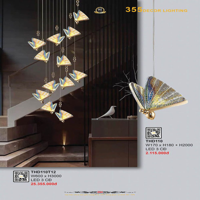 Đèn thả hiện đại 355 Decor THD110T12