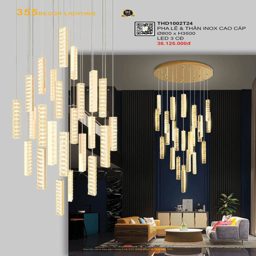 Đèn thả hiện đại 355 Decor THD1002T24