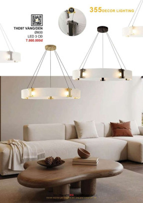 Đèn thả hiện đại 355 Decor THD97 VÀNG/ĐEN