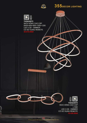 Đèn thả hiện đại 355 Decor THD6259T5, THD6289T5