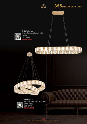 Đèn thả hiện đại 355 Decor THD876T2, THD876N1000