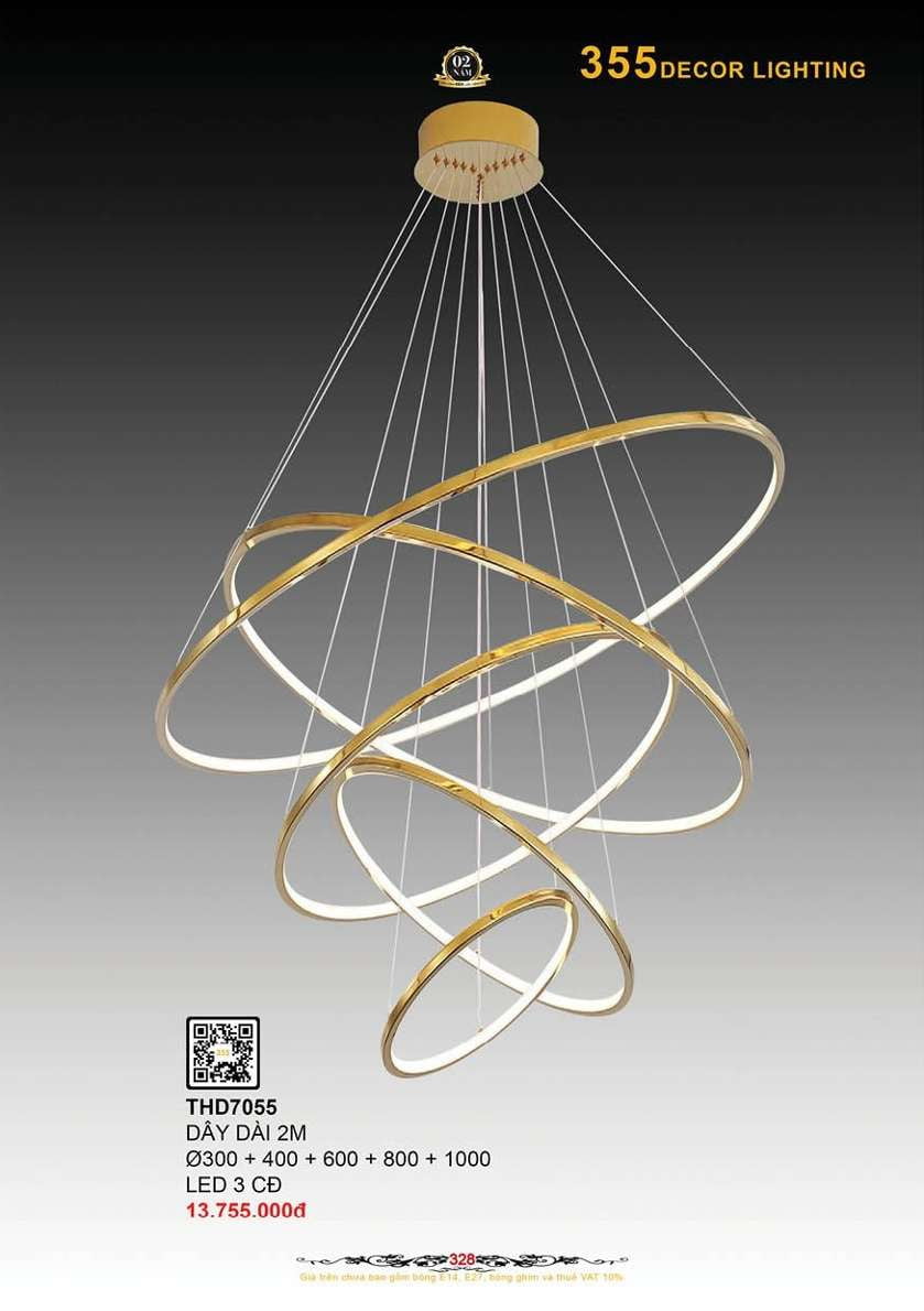 Đèn thả thông tầng 355 Decor THD7055