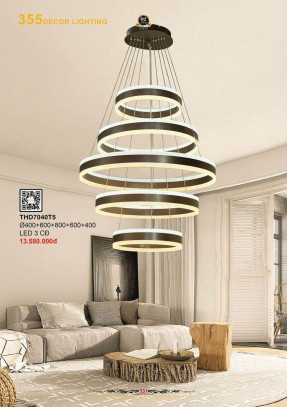 Đèn thả thông tầng 355 Decor THD7040T5