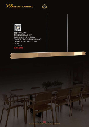 Đèn thả cảm ứng không chạm 355 Decor THD7070L1100