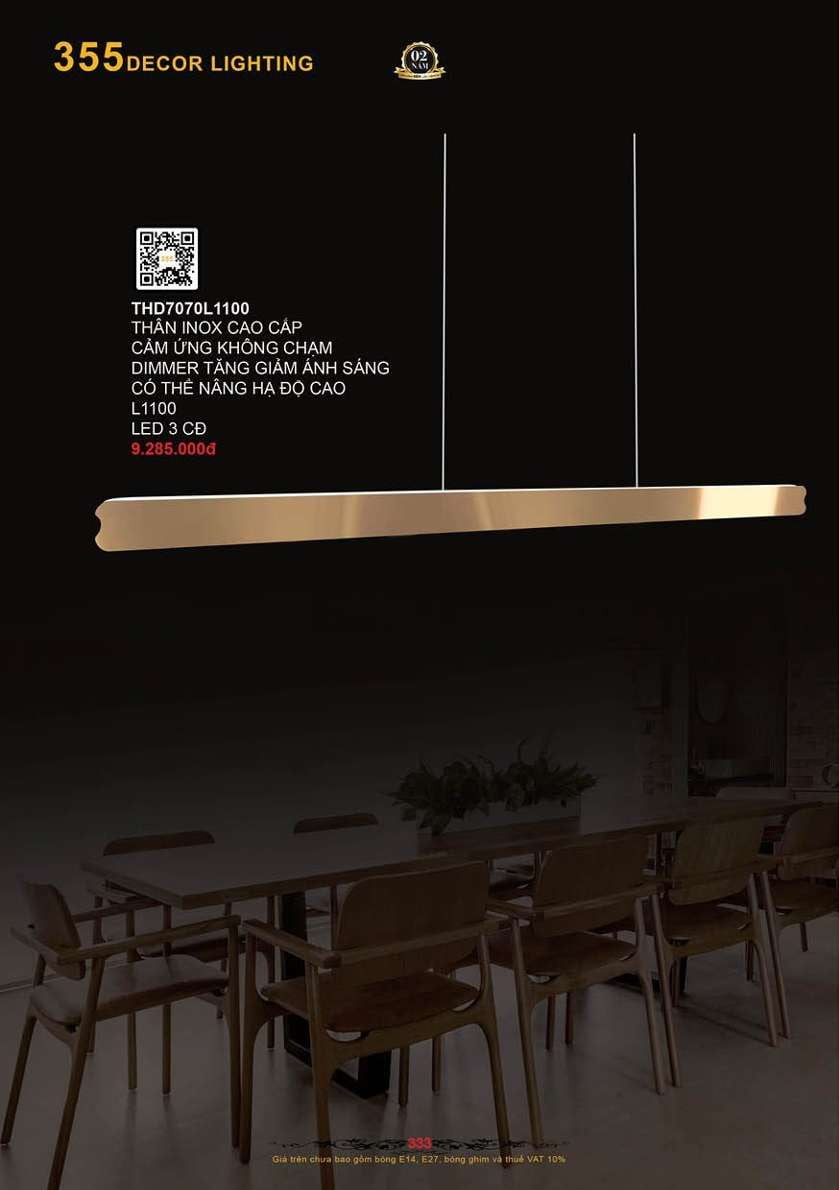 Đèn thả cảm ứng không chạm 355 Decor THD7070L1100