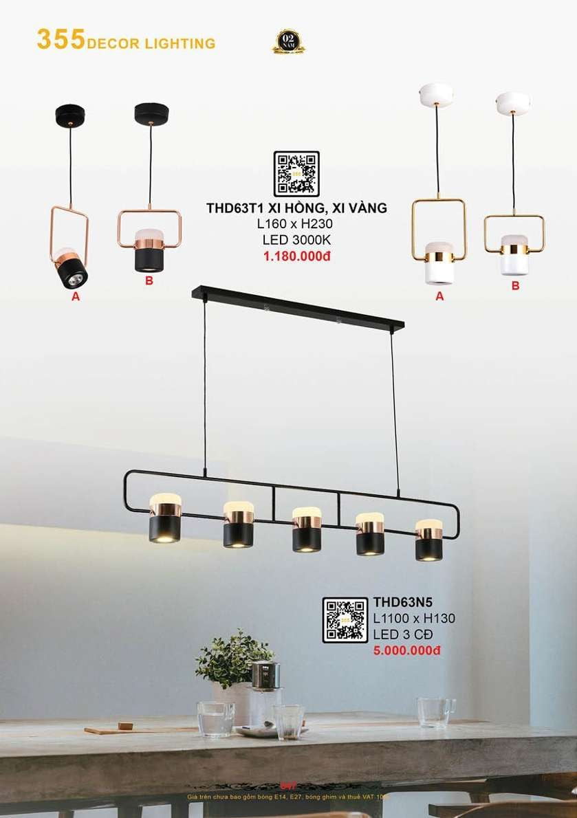 Đèn thả hiện đại 355 Decor THD63T1, THD63N5
