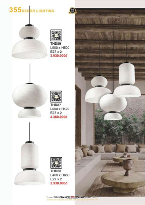 Đèn thả hiện đại 355 Decor THD87, THD88, THD89