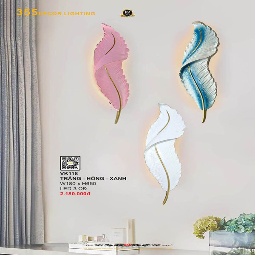 Đèn vách tường 355 Decor VK118