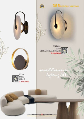 Đèn vách tường 355 Decor VT72, VKB031