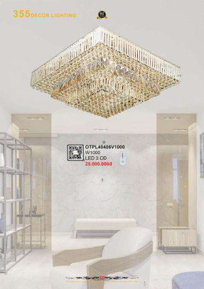 Đèn ốp trần pha lê 355 Decor OTPL40406V1000