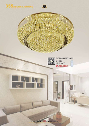 Đèn ốp trần pha lê 355 Decor OTPL40405T1000