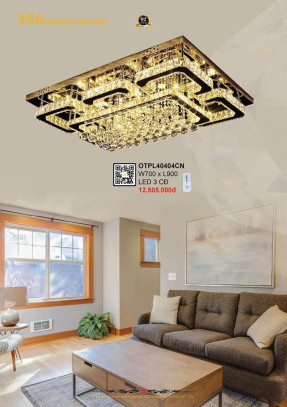Đèn ốp trần pha lê 355 Decor OTPL40404CN