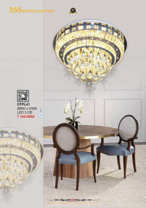 Đèn ốp trần pha lê 355 Decor OTPL41