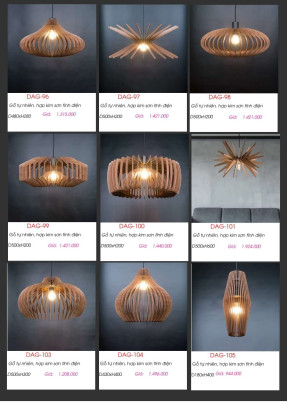 Đèn gỗ thả trần DAG-96, DAG-97, DAG-98, DAG-99, DAG-100, DAG-101, DAG-103, DAG-104, DAG-105