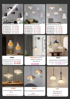 Đèn đá mài treo trần OTIS-ĐEN, OTIS-XÁM, OTIS-TRẮNG, JENKA, GTCC-29, KALIA, KOMI-T, KAMI-T, LYLY
