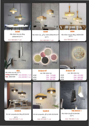 Đèn mộc khảm trai treo trần NOMI, NAMI, NEMI, MIA, ECLIPSE-KT, ECLIPSE-LG, KOMI-D, KAMI-D, THE ROCK 1