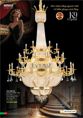 Đèn chùm đồng Euroto CD-364/34