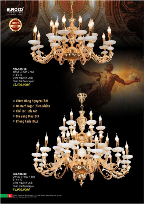 Đèn chùm đồng Euroto CD-105/16, CD-106/30