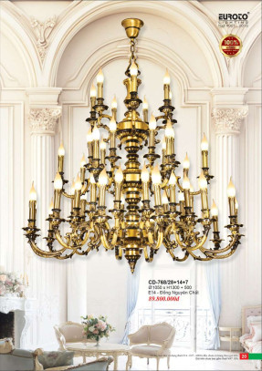 Đèn chùm đồng Euroto CD-768/28+14+7