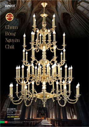 Đèn chùm đồng Euroto CD-328/78