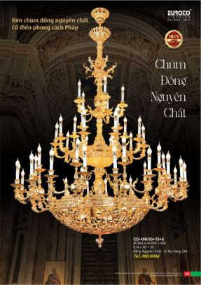 Đèn chùm đồng Euroto CD-456/30+15+5