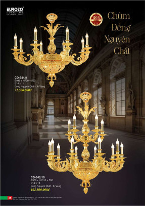 Đèn chùm đồng Euroto CD-341/8, CD-342/15
