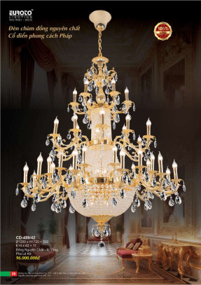 Đèn chùm đồng Euroto CD-459/42