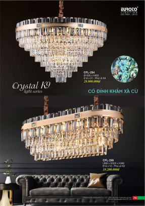 Đèn chùm pha lê Euroto CFL-254, CFL-255