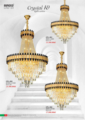 Đèn chùm pha lê Euroto CFL-261, CFL-262, CFL-263