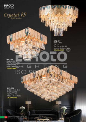 Đèn mâm pha lê Euroto MFL-291, MFL-298, MFL-300