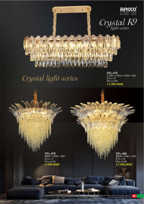 Đèn chùm pha lê Euroto CFL-478, CFL-479, CFL-480
