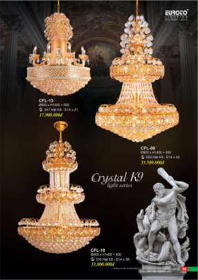 Đèn chùm pha lê Euroto CFL-09, CFL-10, CFL-13