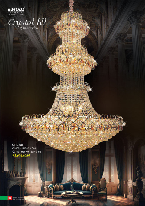 Đèn chùm pha lê Euroto CFL-08