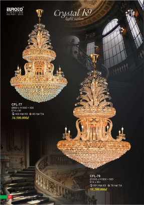 Đèn chùm pha lê Euroto CFL-77, CFL-78