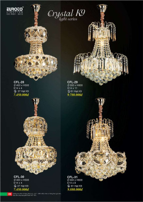 Đèn chùm pha lê Euroto CFL-28, CFL-29, CFL-30, CFL-31