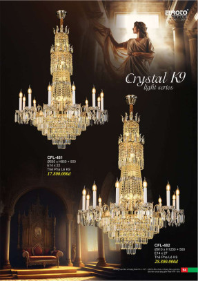 Đèn chùm pha lê Euroto CFL-481, CFL-482