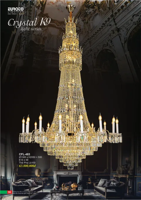 Đèn chùm pha lê Euroto CFL-483