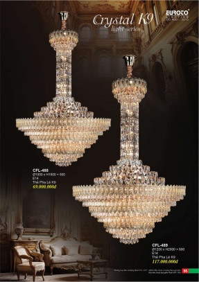 Đèn chùm pha lê Euroto CFL-488, CFL-489