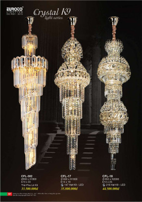 Đèn chùm pha lê Euroto CFL-302, CFL-17, CFL-18