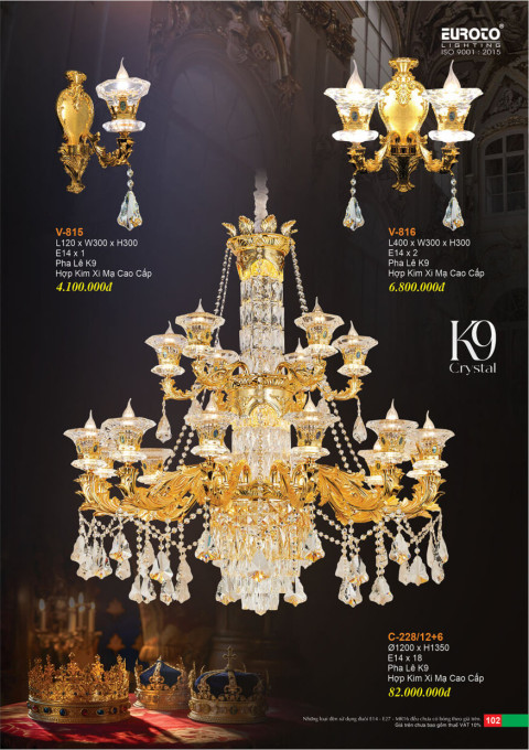 Đèn chùm Euroto C-228/12+6, V-815, V-816