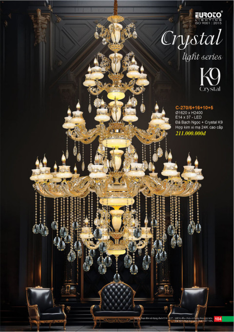 Đèn chùm Euroto C-270/6+16+10+5