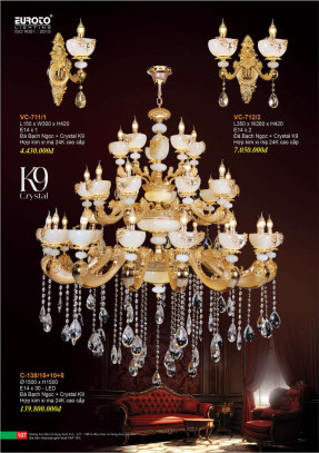 Đèn chùm Euroto C-138/15+10+5, VC-711/1, VC-712/2