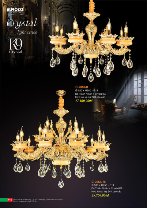 Đèn chùm Euroto C-2067/8, C-2068/15