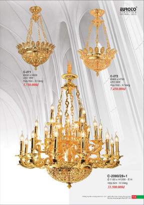 Đèn chùm Euroto C-271, C-272, C-2080/28+1