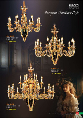 Đèn chùm Euroto C-416/12, C-417/15, C-418/24